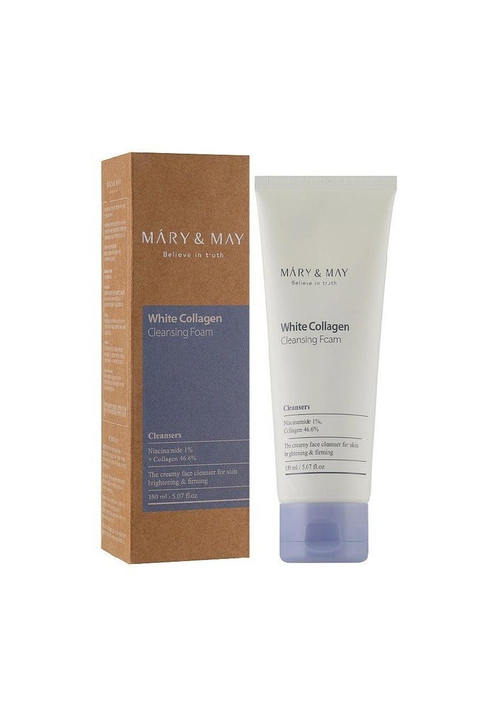 MARY & MAY Mary&May White Collagen Cleansing Foam 150 ml - Image 1