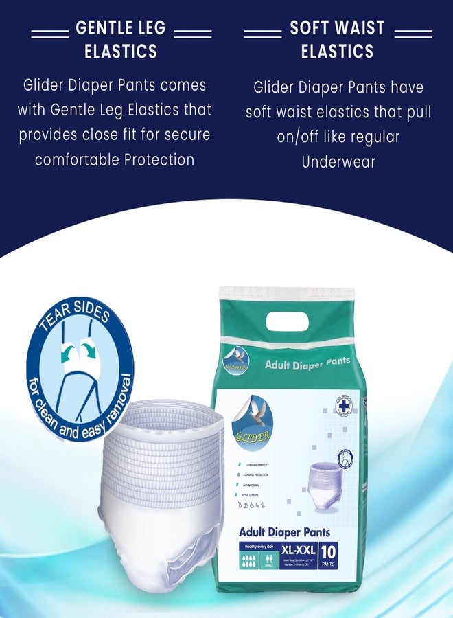 جلايدر [إشعار إطلاق جديد] حفاضات غلايدر للكبار مقاس XL-XXL مع قدرة امتصاص فائقة - 120-145 سم، 47-57 بوصة ((عبوة من قطعتين (20 قطعة)) - Image 4