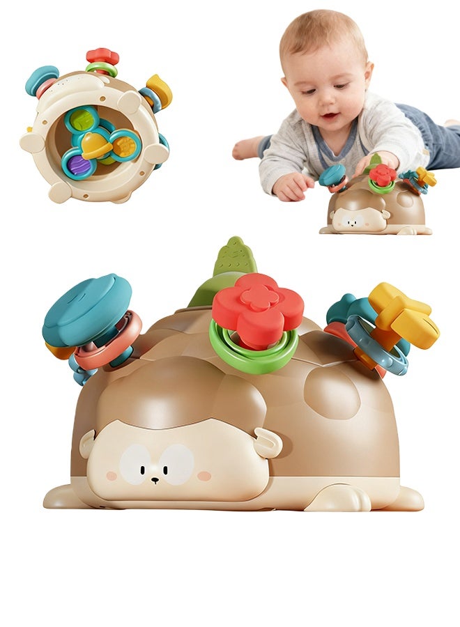 Baby rattle toys Baby rattle teether Early education cognitive toys Montessori Learning Animal Busies Ball Toy  Hand Eye Coordinate Training Suitable for babies aged 0-3 years - Image 1