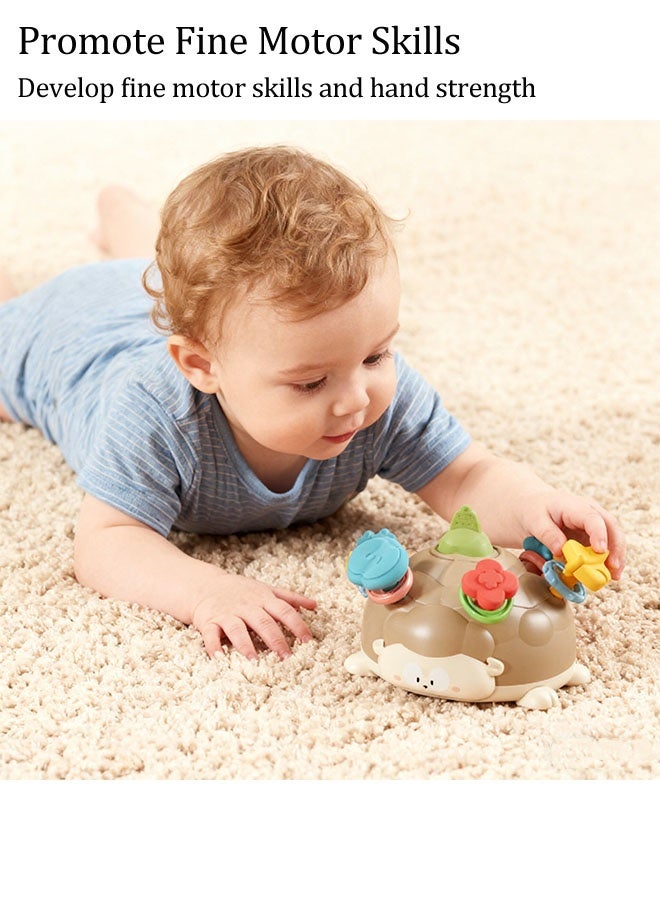 Baby rattle toys Baby rattle teether Early education cognitive toys Montessori Learning Animal Busies Ball Toy  Hand Eye Coordinate Training Suitable for babies aged 0-3 years - Image 3