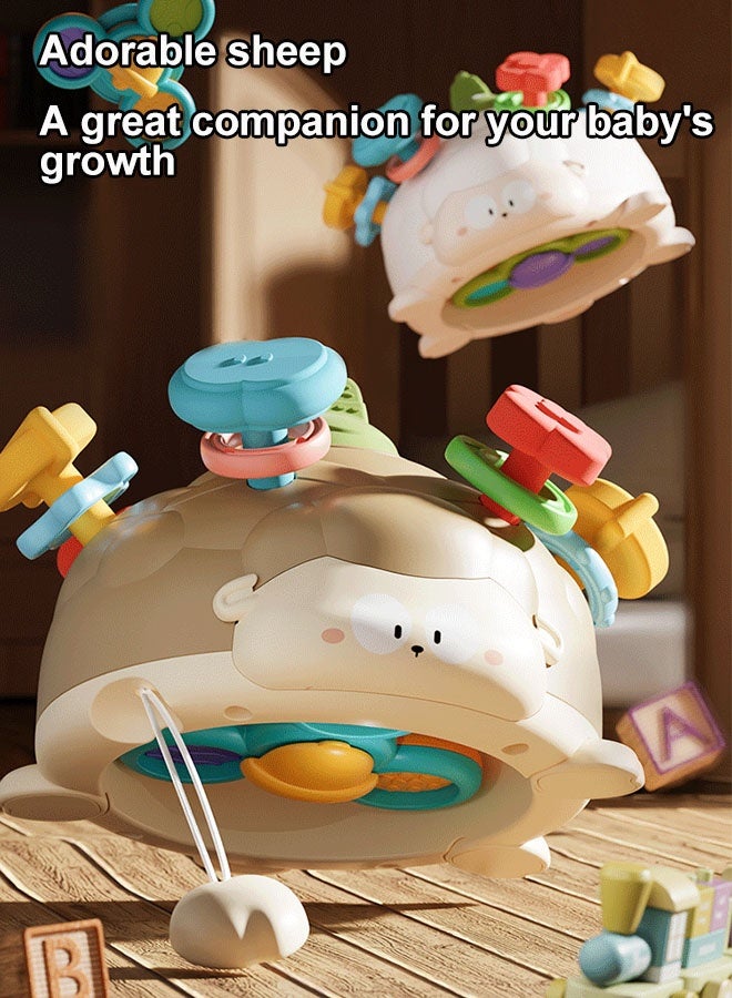 Baby rattle toys Baby rattle teether Early education cognitive toys Montessori Learning Animal Busies Ball Toy  Hand Eye Coordinate Training Suitable for babies aged 0-3 years - Image 5