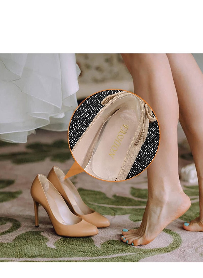 Zikra Heel Cushion Inserts, Reusable Soft Shoe Self-Adhesive Foot Care Protector Grips Liners Loose Shoes Pain Relief Bunion Callus Blisters for Women Men 3 Pairs - Image 2