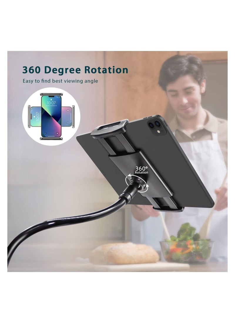 Universal Tablet Mount Holder 360 Flexible Lazy Arm Holder Clamp Mount Bracket Bed for 4"-10.6" iPad Air Pro mini, Samsung, Huawei Tab - Image 4