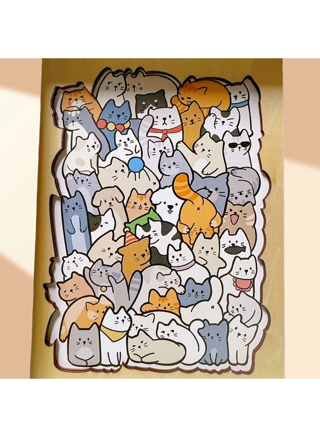 Wooden Animal Puzzle Featuring The Cat For Stacking And  Gifts - Image 1