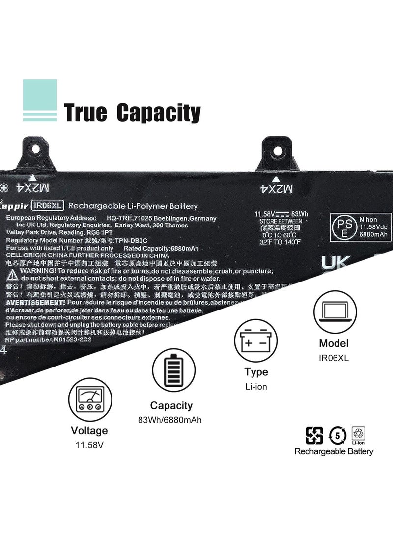 Terabyte IR06XL Battery for HP ZBook Power G7 G8 G9 G10/G10 A Mobile Workstation Series IR06083XL-PL M01523-2C1 M01523-2C2 M02029-005 TPN-DB0C i7-10750H i7-7-107-107-107-107-107-107-107-107108500 - Image 2