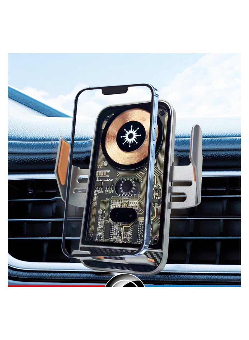 Wireless Car Charger Mount, Fast Charging Auto Clamping Car Charger holder For iPhone/Samsung For IPhone 15 14 13 12 11 Pro, For Samsung Galaxy S23 Ultra S22 S21 S20, S10+ S9+, Car Accessories - Image 1