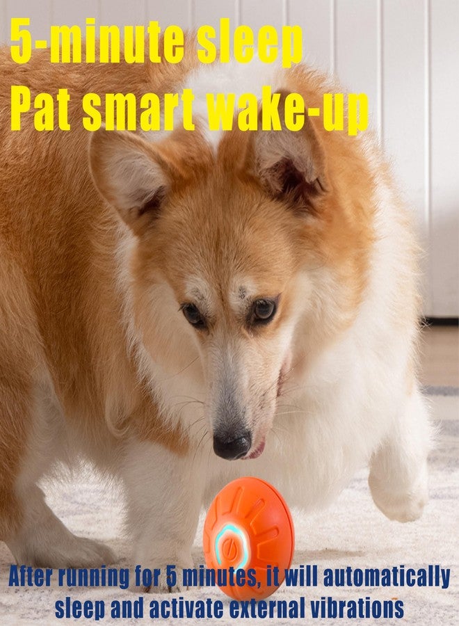 BIONEMAGILI Interactive Self-Moving Pet Toy Ball - Motion-Activated Auto Rolling, Military-Grade Chew Resistant, USB-C Rechargeable for Small Dogs & Cats (Orange, Small1 - Image 5