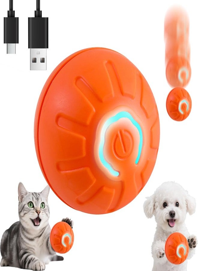 BIONEMAGILI Interactive Self-Moving Pet Toy Ball - Motion-Activated Auto Rolling, Military-Grade Chew Resistant, USB-C Rechargeable for Small Dogs & Cats (Orange, Small1 - Image 1