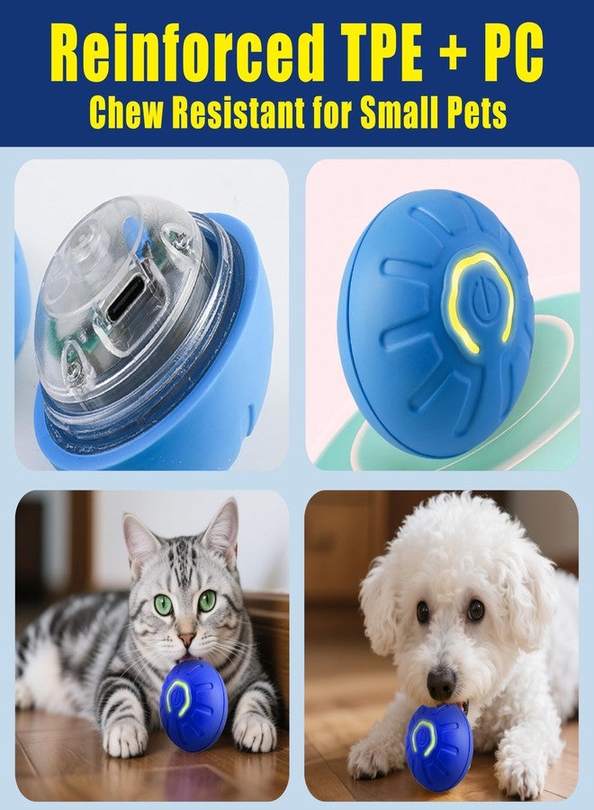 BIONEMAGILI Interactive Self-Moving Pet Toy Ball - Motion-Activated Auto Rolling, Military-Grade Chew Resistant, USB-C Rechargeable for Small Dogs & Cats (Orange, Small1 - Image 3