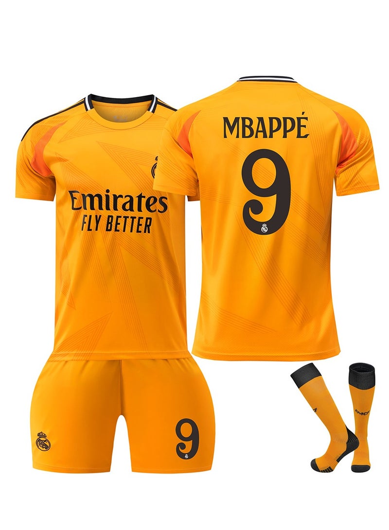 Real Madrid 24-25 Away Football Kits MBAPPE #9 Fans Football Jersey/Shorts Socks Gift Set Youth Sizes and Adult  - Image 1