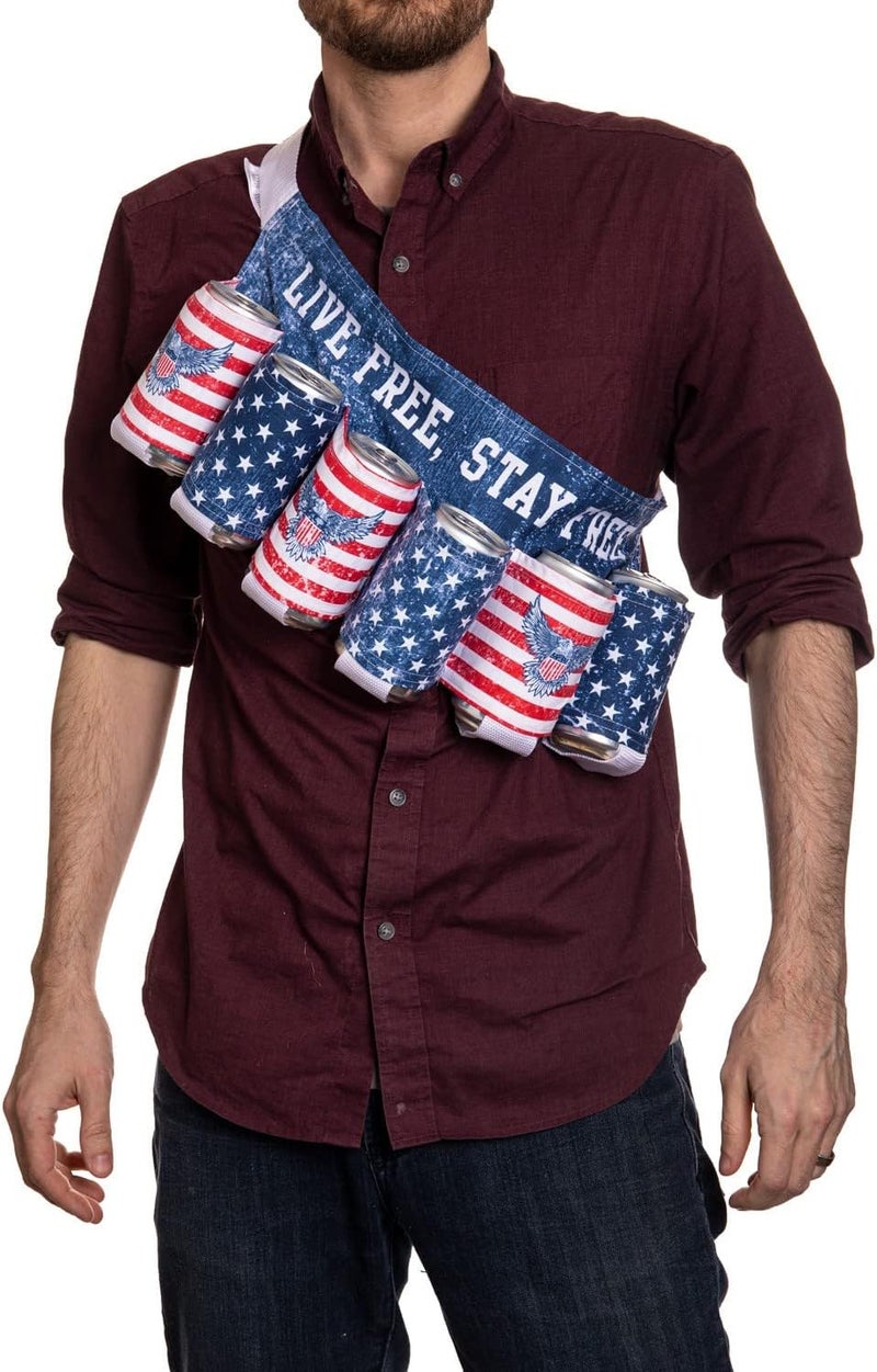 Calhoun Unisex Themed Fourth of July USA Americana Patriotic Beverage Beer Belt - Image 3