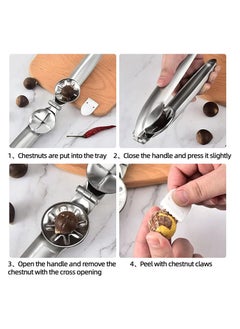 Bukela Stainless Steel Chestnut Cutter,  Nut Cracker Sheller Walnut Pliers, Metal Nut Opener Plier,  304 Stainless Steel Kitchen Tools,  Nut Walnut,Kitchen Dried Fruit Opener  - Image 4