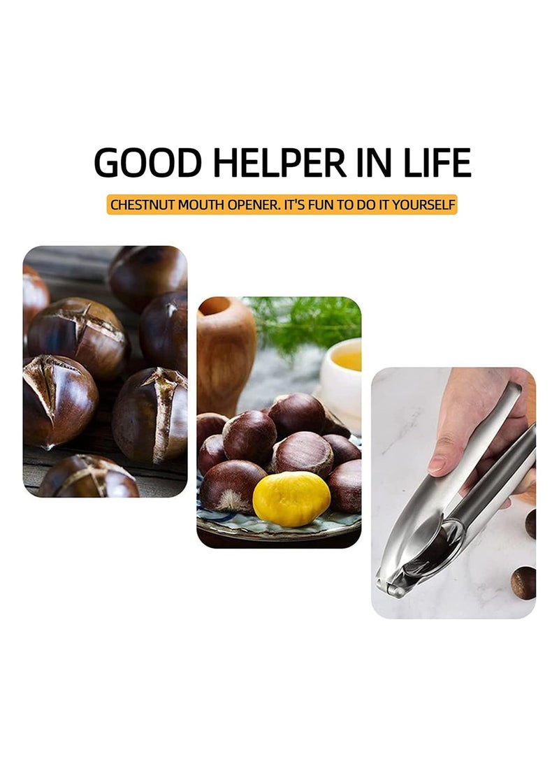 Bukela Stainless Steel Chestnut Cutter,  Nut Cracker Sheller Walnut Pliers, Metal Nut Opener Plier,  304 Stainless Steel Kitchen Tools,  Nut Walnut,Kitchen Dried Fruit Opener  - Image 5