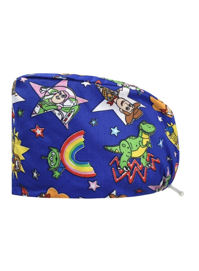 NIBEMINENT Soft Cotton Unisex Scrubs Cap Mens Scrubs Nursing Medical Surgical Caps Medical Uniforms Multicolour Printing Hospital Nurse Hat