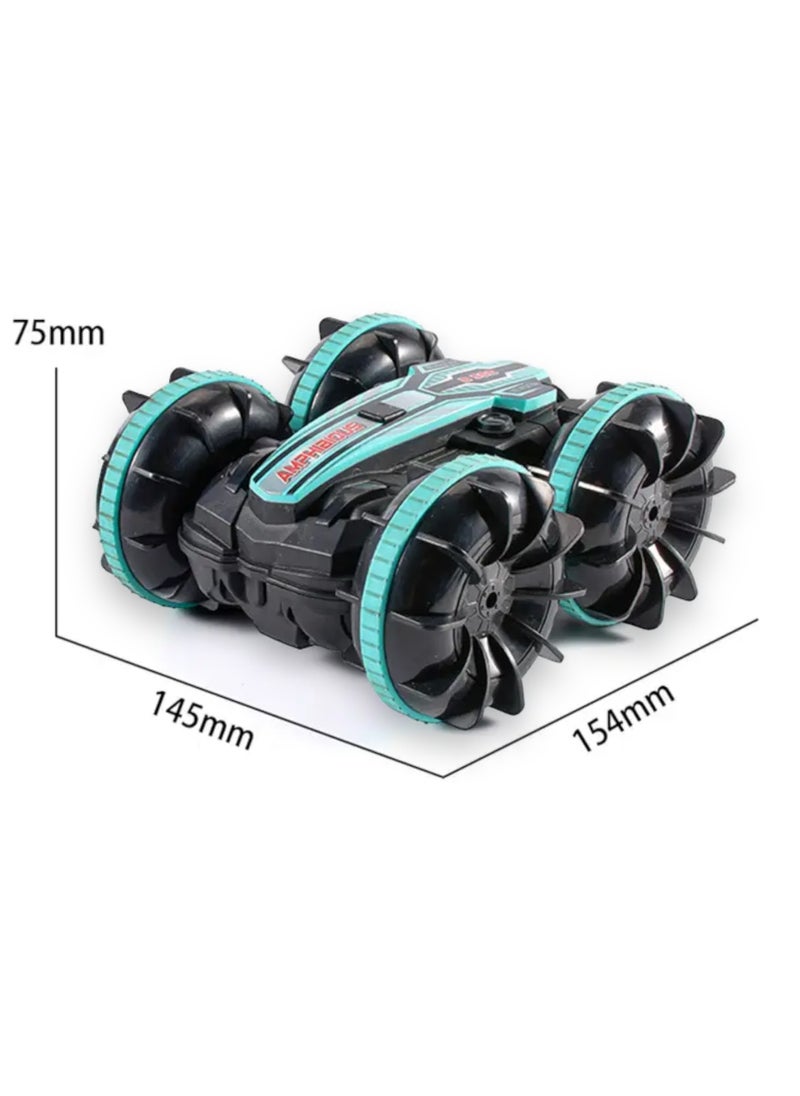 WEISHENGDA - 2.4GHz Remote Control Amphibious Car, Water and Land Dual-Sided, 180° Flip, Dual Controller with Gesture Sensing, High-Power Dual Motor 4WD, Kids RC Car with Remote Control and Smart Watch Gesture Finger Control - Image 1