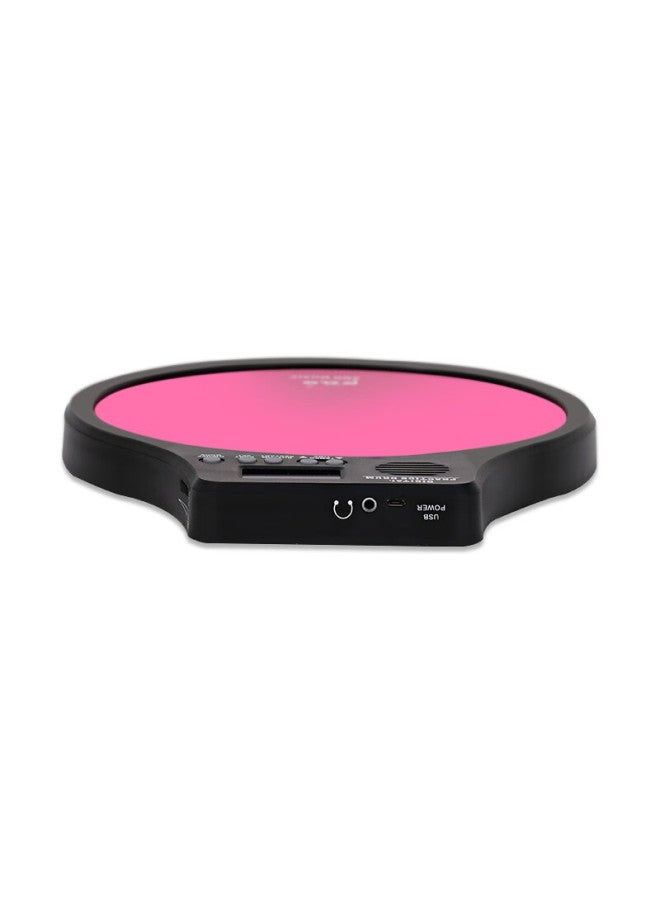 Eno 12-inch Silent Drum Pad, Drum Practice Pad, Metronome, Three-in Musical Instrument, Pink Set - Image 4
