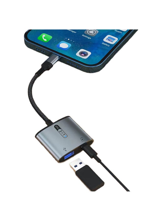 Jowoye Apple Otg Adapter, Iphone/Ipad Charging Lightning, Phone Hard Drive Converter, Usb Drive, Sound Card, Mouse, Keyboard, Electronic Keyboard, Microphone, Usb Microphone - Image 1