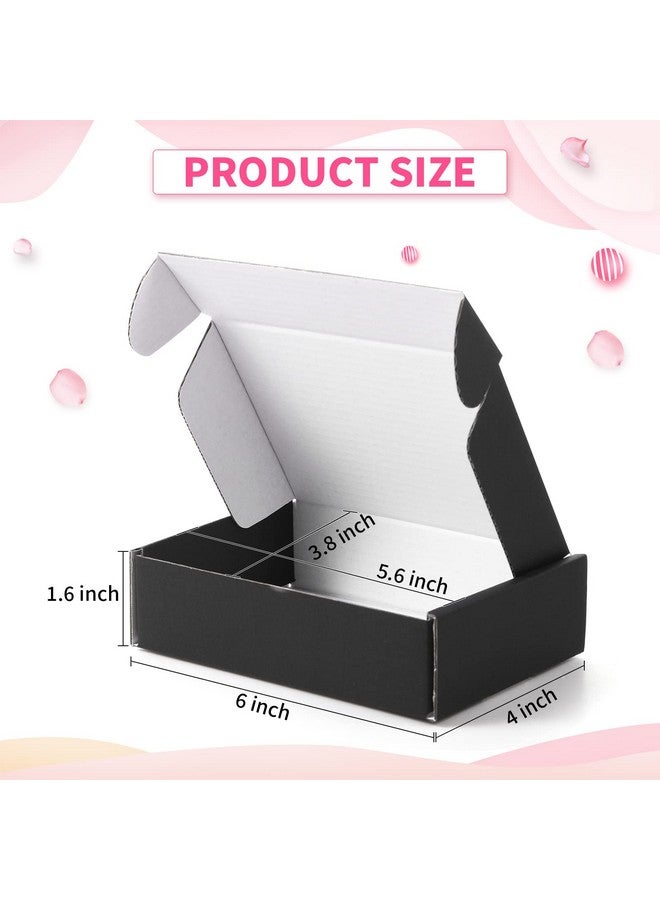 Spakon 50 Packs Shipping Boxes Cardboard Corrugated Mailer Boxes 6 x 4 x 1.6 Inches Packaging Boxes for Small Business Small Box Cardboard Carton Box Cute Box Mailers for Packaging Product (Black) - Image 3