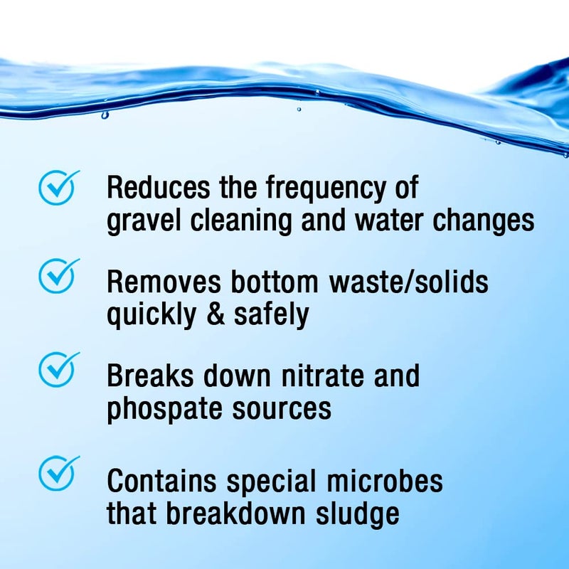 Microbe Lift Microbe-Lift Gravel & Substrate Cleaner for Saltwater Aquarium and Freshwater Tanks, Tank Cleaner and Aquarium Water Conditioner, Clarifies Water, Reduces Sludge, Aquarium Supplies, 16 Ounces (GSC16) - Image 5