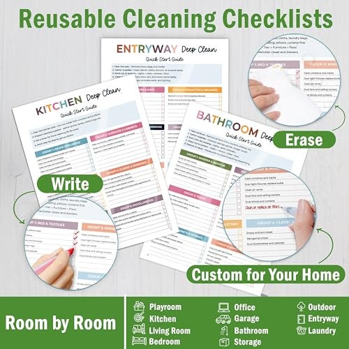 BLOOMOST ADHD Cleaning Planner - Cleaning Schedule and Checklist Organizer for Adults and Teens - Daily, Weekly & Monthly Household Cleaning Checklist for ADHD Minds - Stress-Free Housework - Image 3