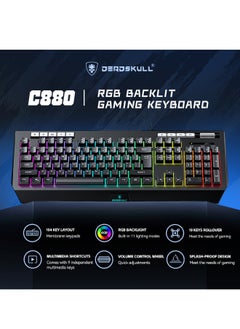 DEADSKULL DEADSKULL 4-in-1 Gaming Combo Wired Keyboard, Mouse, Headphone & Mouse Pad PC Gaming Kit 4 Bundle Set - C880  - Image 3