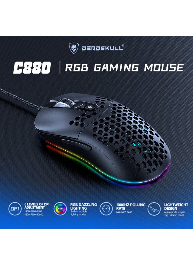 DEADSKULL - DEADSKULL 4-in-1 Gaming Combo Wired Keyboard, Mouse, Headphone & Mouse Pad PC Gaming Kit 4 Bundle Set - C880 - Image 1