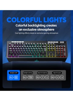 DEADSKULL DEADSKULL 4-in-1 Gaming Combo Wired Keyboard, Mouse, Headphone & Mouse Pad PC Gaming Kit 4 Bundle Set - C880  - Image 4