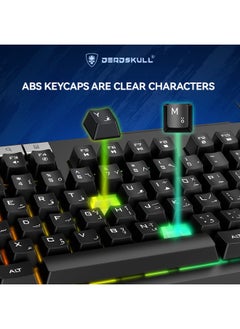DEADSKULL DEADSKULL 4-in-1 Gaming Combo Wired Keyboard, Mouse, Headphone & Mouse Pad PC Gaming Kit 4 Bundle Set - C880  - Image 5