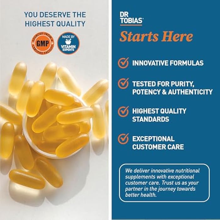 Dr. Tobias Omega 3 Fish Oil, 2000mg Triple Strength with 800mg EPA 600mg DHA Per Serving, Fish Oil Omega 3 Supplements for Heart, Brain & Immune Support, 180 Softgels, 90 Servings - Image 5