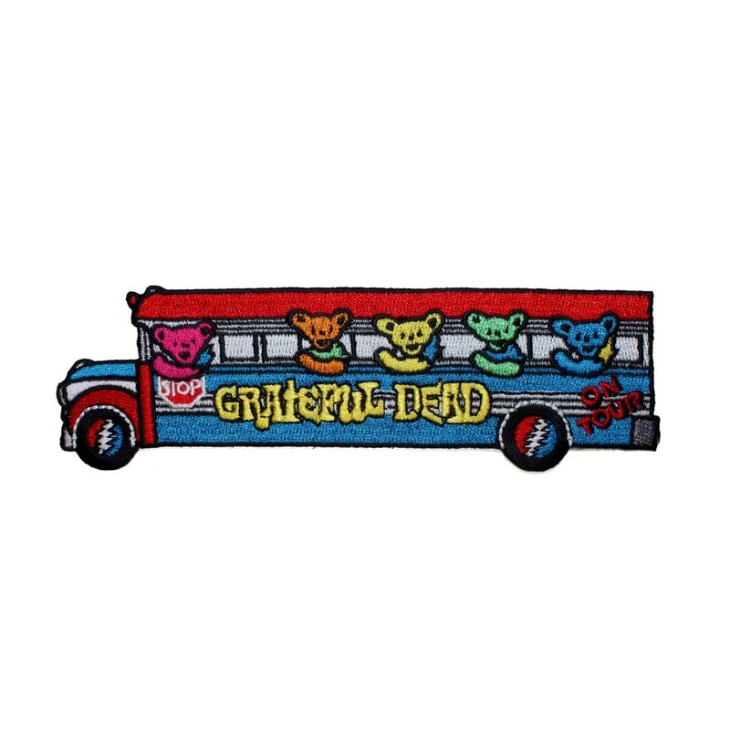 CD Visionary Grateful Dead Tour Bus w Bears 59x19 Patch P1352