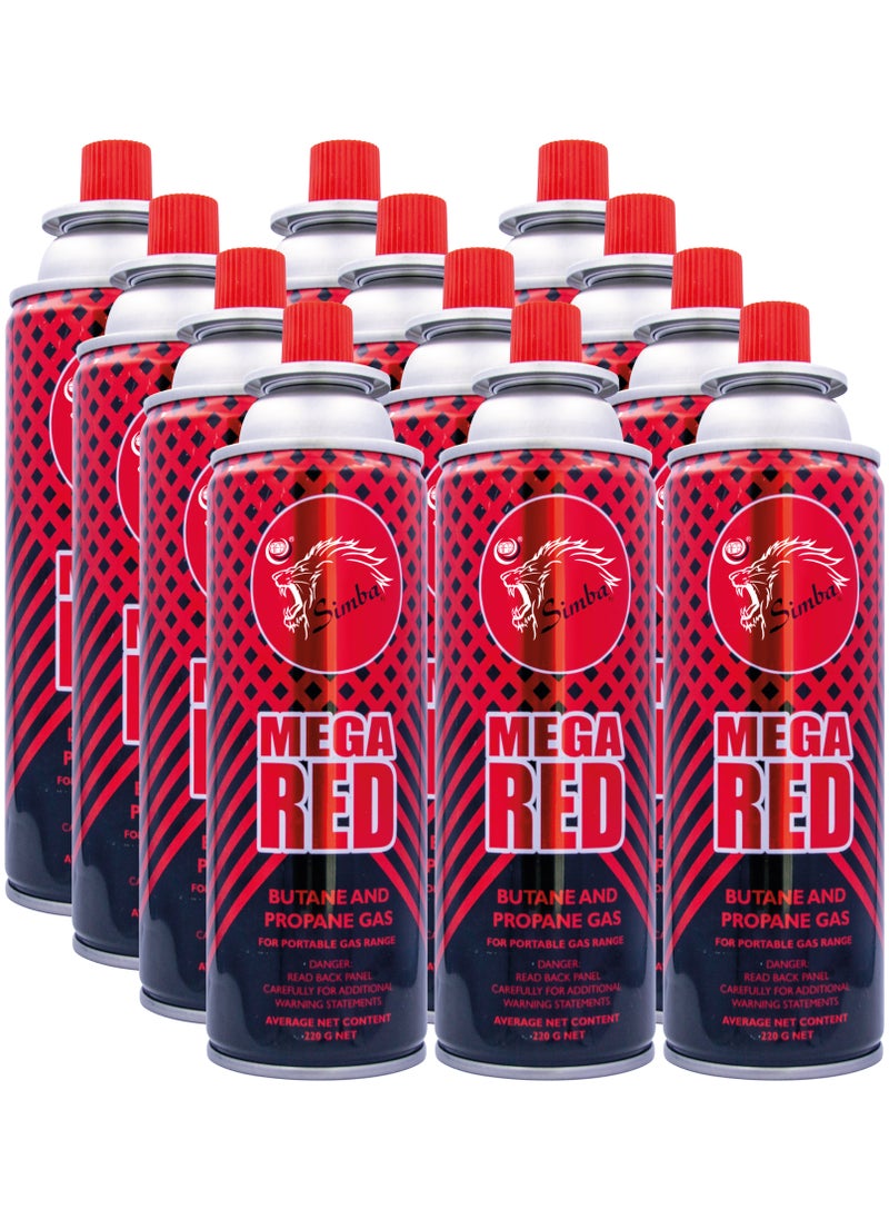 Simba 12-Pieces Simba Mega Stove Gas 220g - 400ML  - Image 1