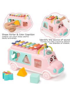 Y&D Baby Toy 12-18 Months, Music Bus Xylophone for Kids Toy, Toys 1-Year-Old Boys and Girls with Building Blocks, Musical Toddlers 1-3, Early Educational Gift  - Image 3