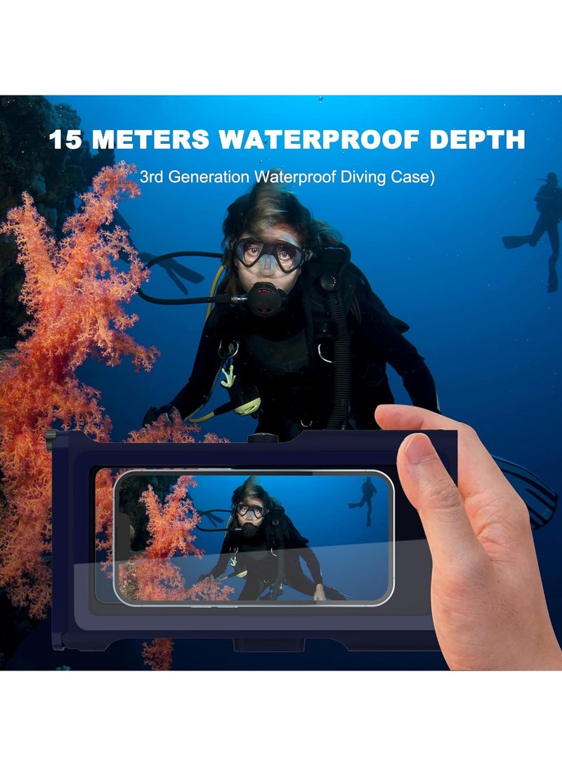 MRUOZRUI Bluetooth Connection 3rd Generation Diving Phone Case, Professional 15m/50ft Underwater Photography Housings Case for Snorkeling Scuba Dive Waterproof Phone Case for iPhone/Samsung/Universal - Image 5