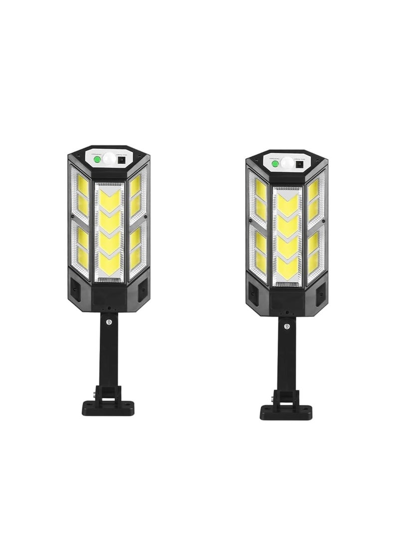 Chain Solar-Powered LED Wall Lights with Motion Sensor, detachable solar street light, remote control, easy installation, button control, suitable for patio, backyard,Lawn,Driveway, Garden, Street Lighting (2 pieces) - Image 1