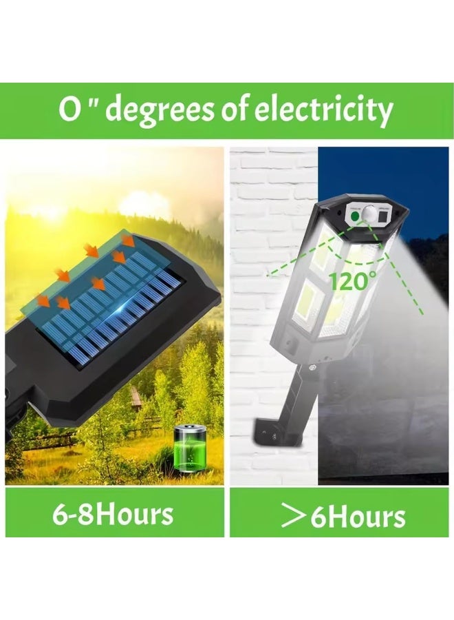 Chain Solar-Powered LED Wall Lights with Motion Sensor, detachable solar street light, remote control, easy installation, button control, suitable for patio, backyard,Lawn,Driveway, Garden, Street Lighting (2 pieces) - Image 3