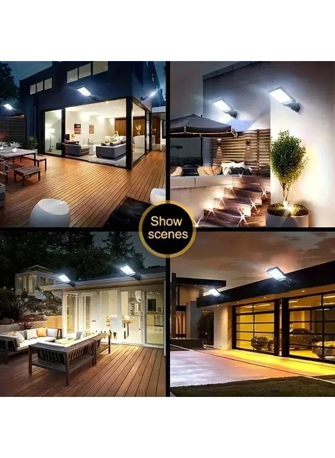 Chain Solar-Powered LED Wall Lights with Motion Sensor, detachable solar street light, remote control, easy installation, button control, suitable for patio, backyard,Lawn,Driveway, Garden, Street Lighting (2 pieces) - Image 4