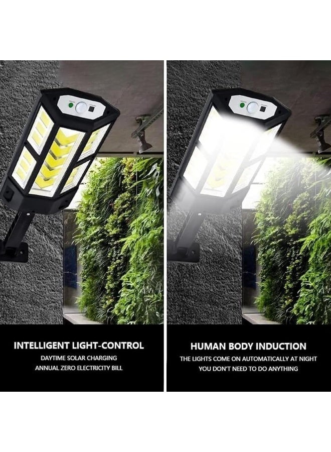 Chain Solar-Powered LED Wall Lights with Motion Sensor, detachable solar street light, remote control, easy installation, button control, suitable for patio, backyard,Lawn,Driveway, Garden, Street Lighting (2 pieces) - Image 2