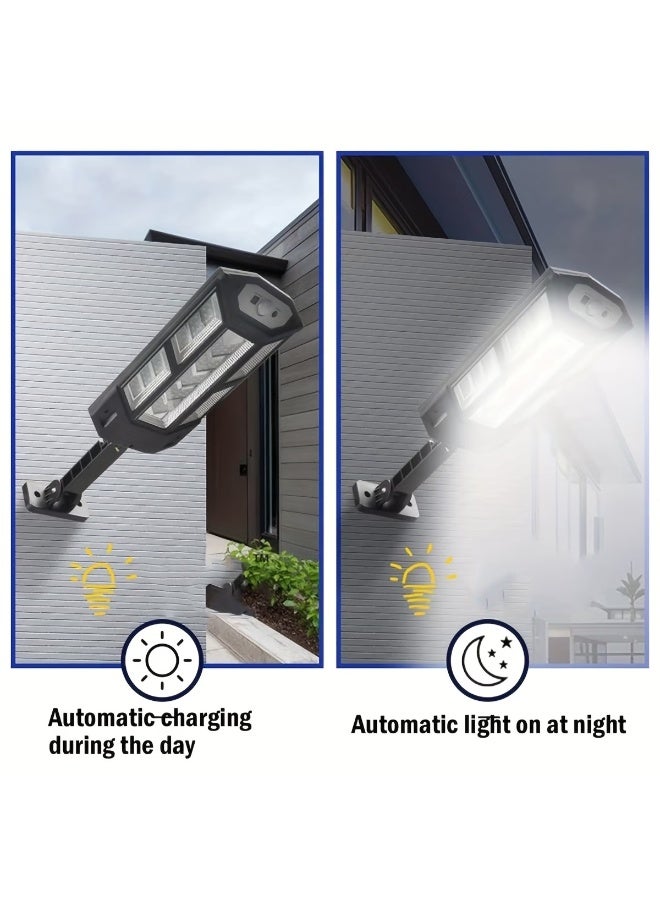 Chain Solar-Powered LED Wall Lights with Motion Sensor, detachable solar street light, remote control, easy installation, button control, suitable for patio, backyard,Lawn,Driveway, Garden, Street Lighting (2 pieces) - Image 5