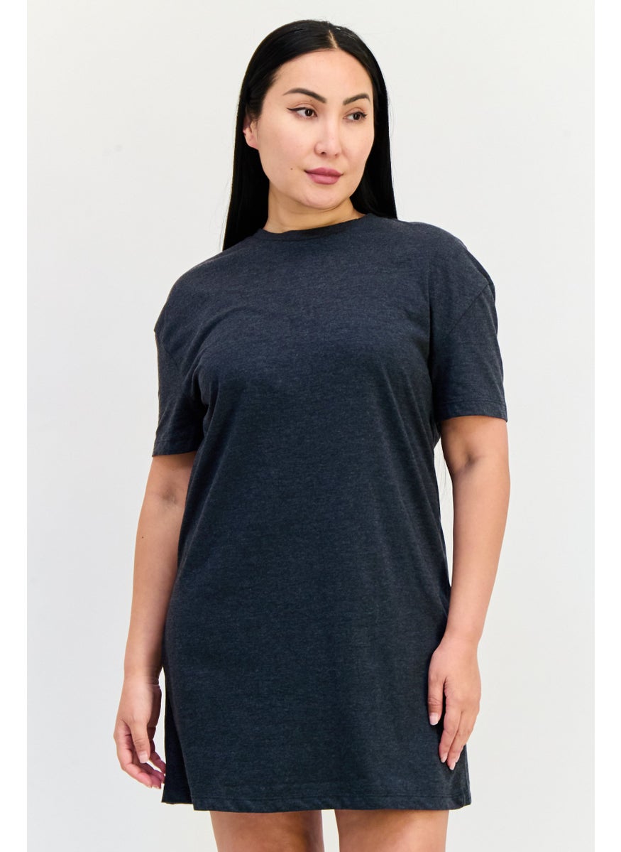 ONLY Women Solid Mini Dress, Charcoal  - Image 1