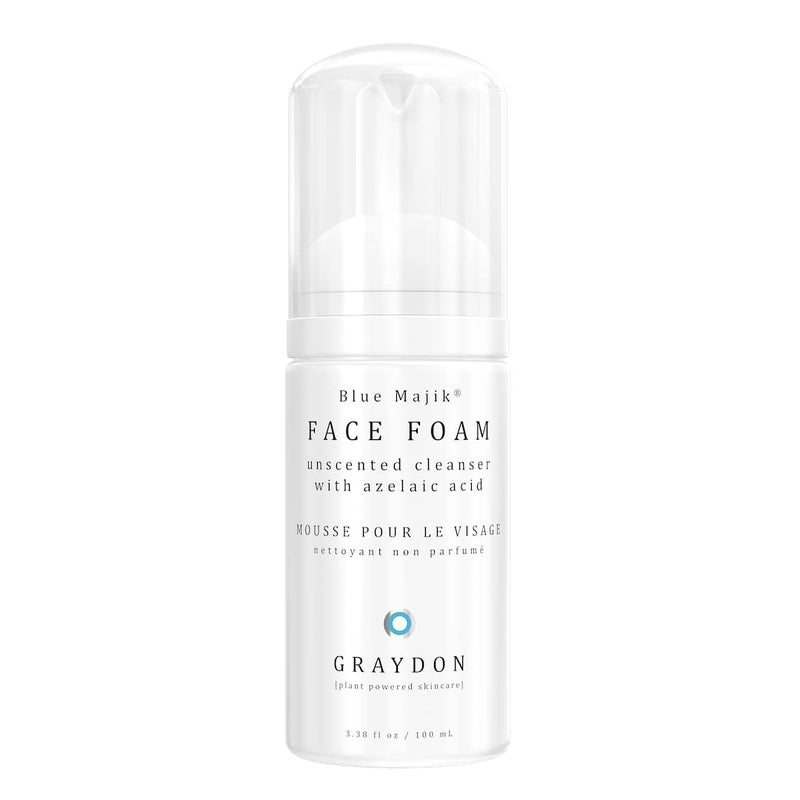 Graydon Face Foam Cleanser with Azelaic Acid I Cleanses  Smoothes Skin I Removes Impurities Hydrates  Softens Nourishes Skin for Youthful Look Unscented Fragrance Free 100ml 34oz