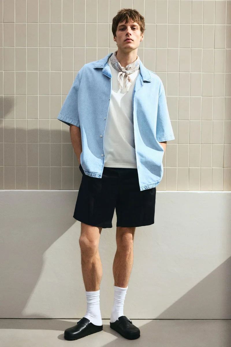 H&M Regular Fit Waffled T-shirt