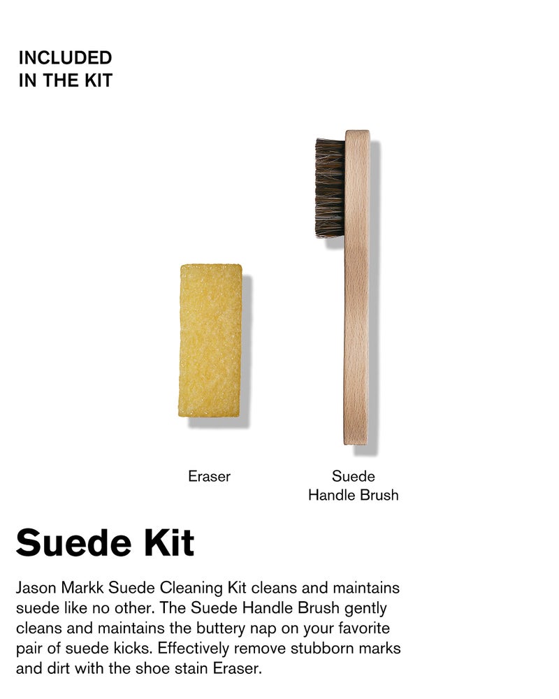 Jason Markk Suede Cleaning Kit, Shoe Cleaner, 2-Piece Set, Brush & Stain Eraser, Sneaker Care, Ideal for Footwear, Safe for Leather, Suede, Nubuck, Cotton, Knits - Image 2