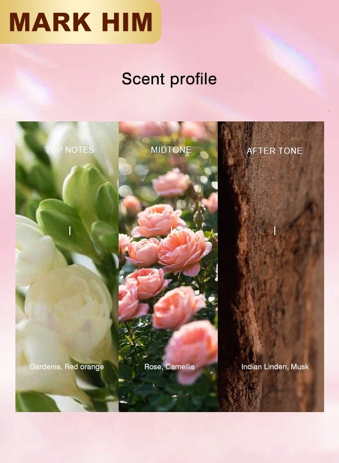 MARK HIM Women's Floral Woody Eau de Parfum 50ml, Jasmine Orange Flower Rose Linden Wood Indian Musk Perfume for Daily Wear, Layering & Special Occasions - Image 5