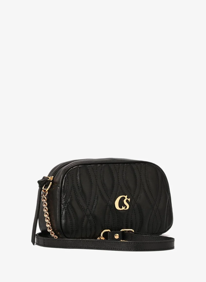 Quilted Bag Texture Black