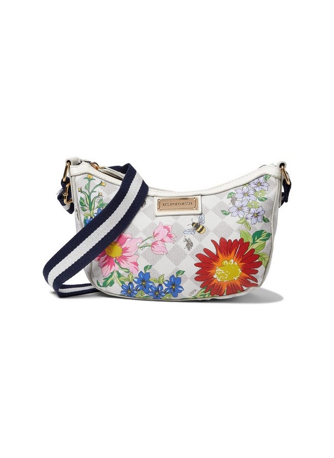 U.S. Polo Assn. Floral Diamond Crossbody Grey One Size 