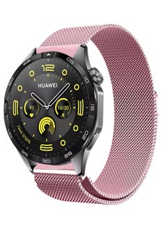 CATANES (for Huawei GT4 22mm) Milanese Strap, Adjustable Stainless Steel Band Men and Women Mesh Loop Magnetic Clasp Replacement Band Rose Gold  - Image 2