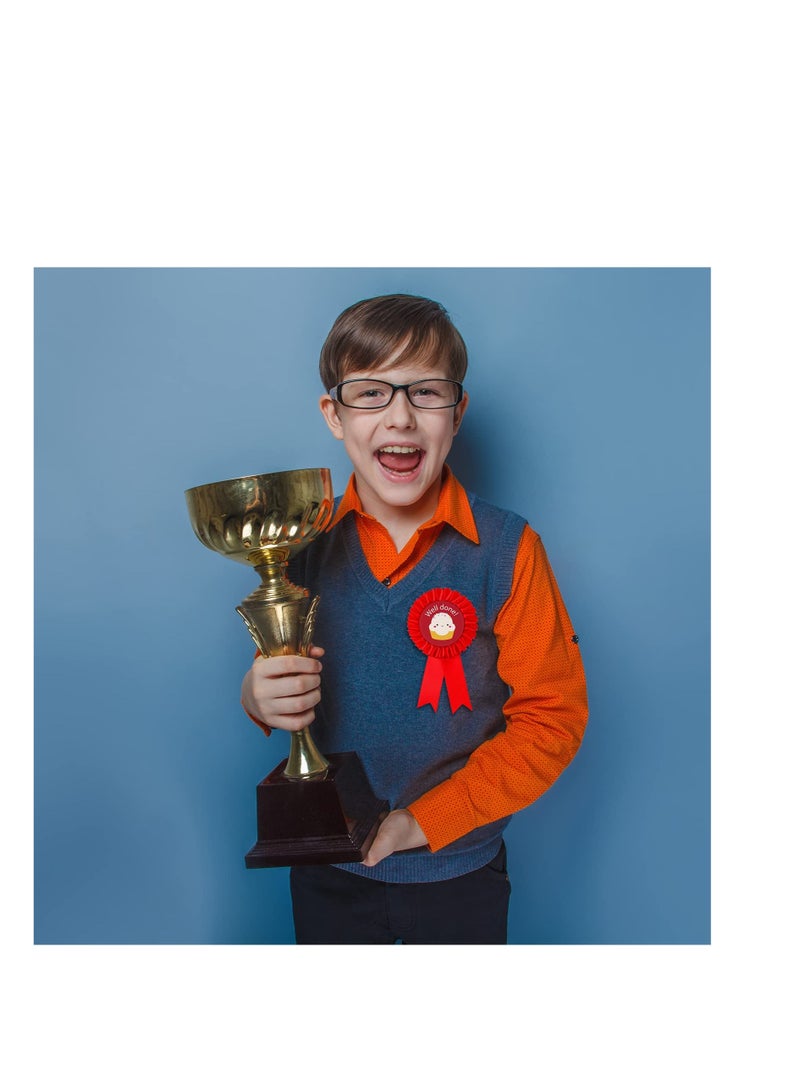 Excefore 9 Pcs Blank Award Ribbon, Victory Ribbons, Ribbons Honorable, Recognition Ribbons for DIY Classroom Party, Competition, Sports Event (White, Blue, Red) - Image 3