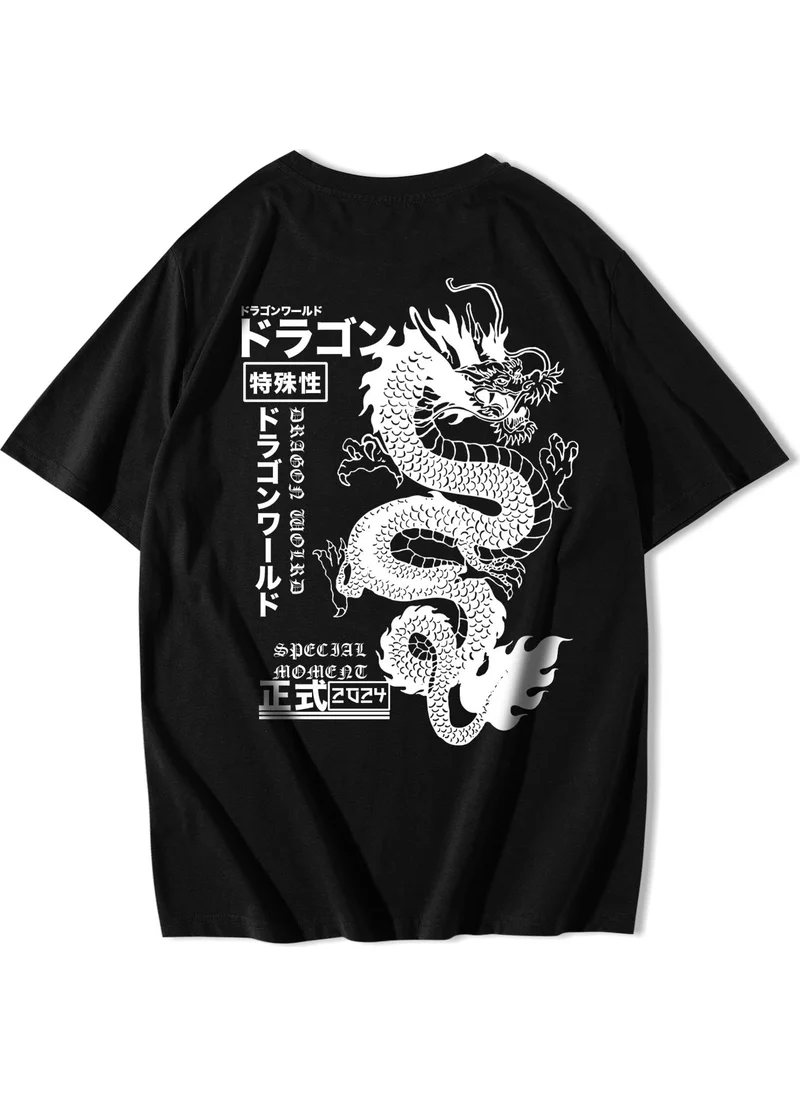 بي ار زد كولكشن Oversize Dragon World T-Shirt