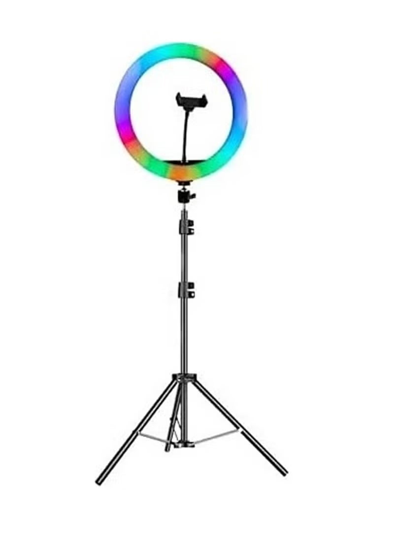 MJ-38 حلقة ضوء RGB 38 سم LED حلقة ضوء مع حامل ثلاثي القوائم - Image 2