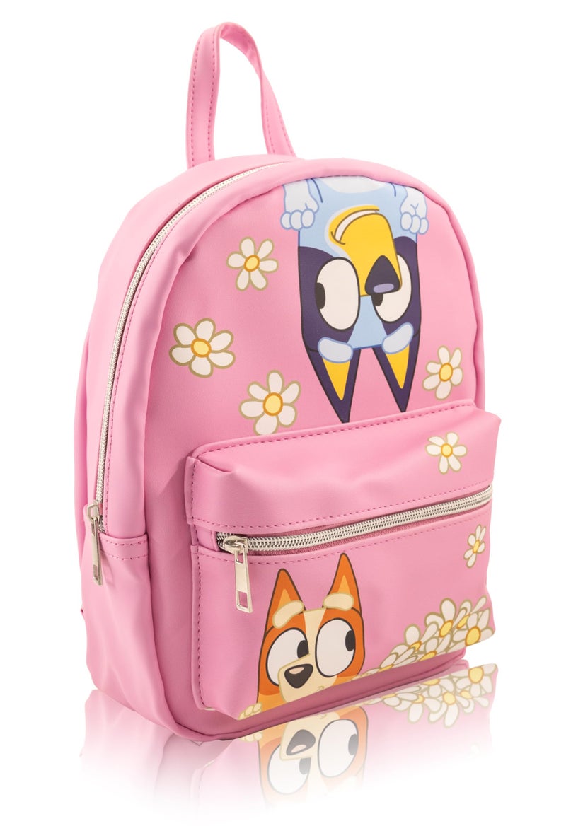 Fast Forward Bluey and Bingo Mini Backpack for Kids & Adults | 10" PU Leather Bluey Backpack Purse Featuring Bluey & Bingo | Toddler Travel Bag, Small Backpack Bookbag for School, Travel, or Theme Parks | Ages 3+ - Image 2
